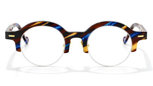 og striped acetate optical frame, front view