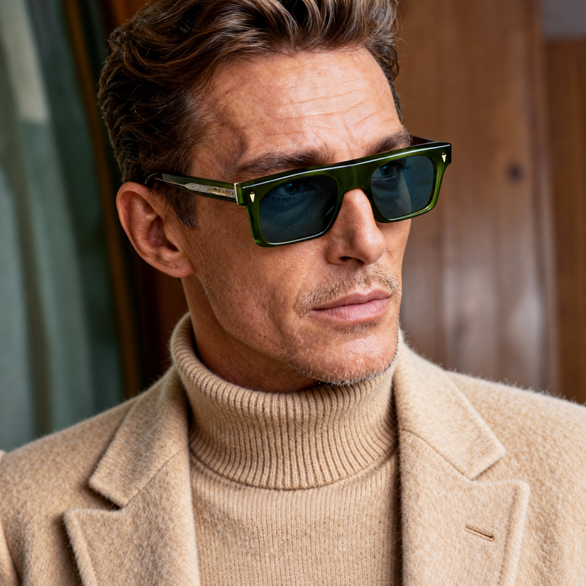 acmo sunglasses worn by a male model