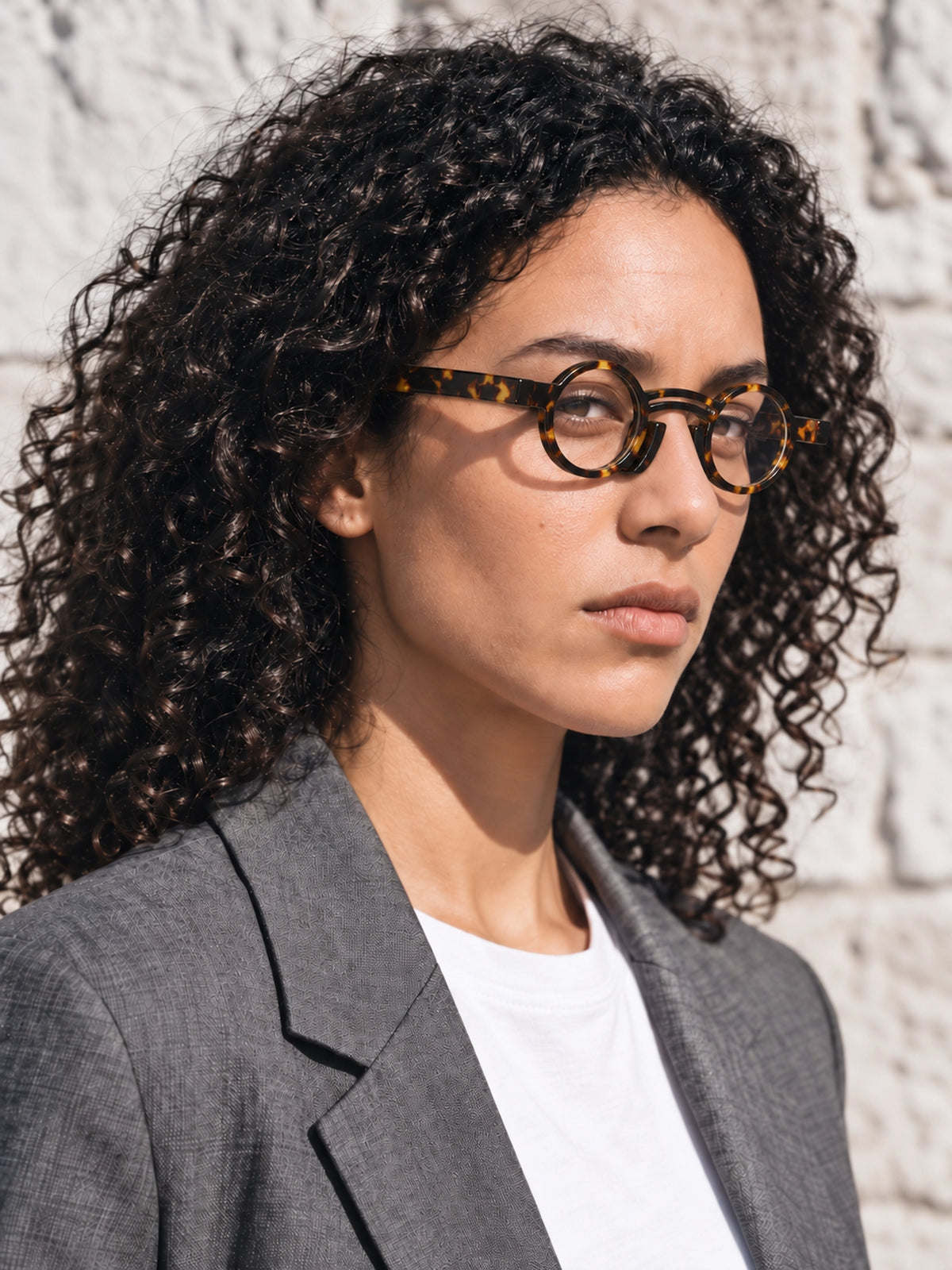 G2291 tortoiseshell acetate optical frame, worn by a female model