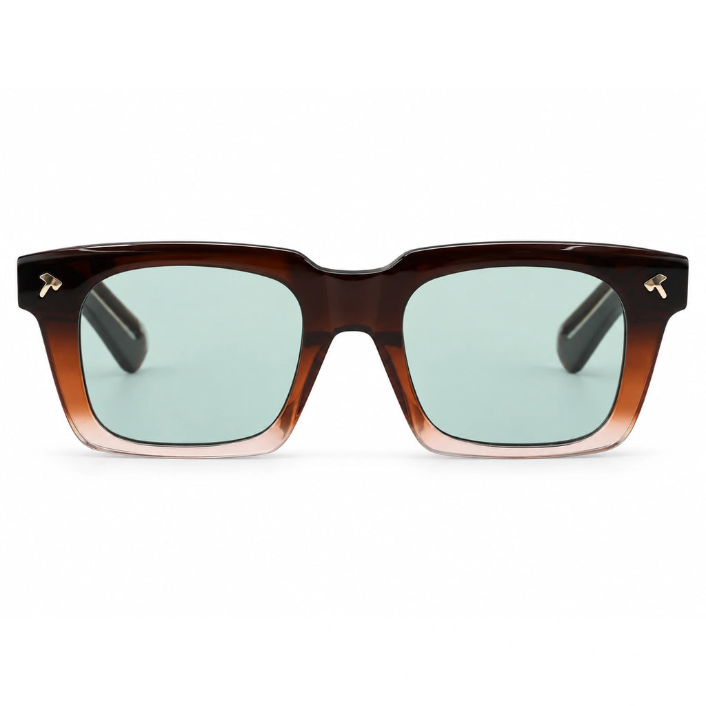 quen gradient red acetate sunglasses, standard green front