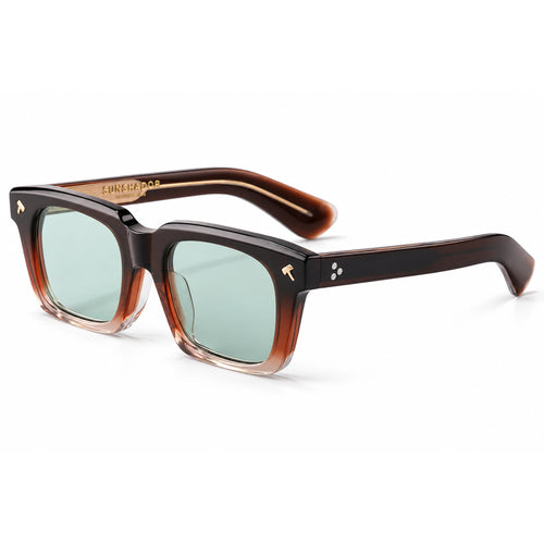 quen gradient red acetate sunglasses, standard green three quarter
